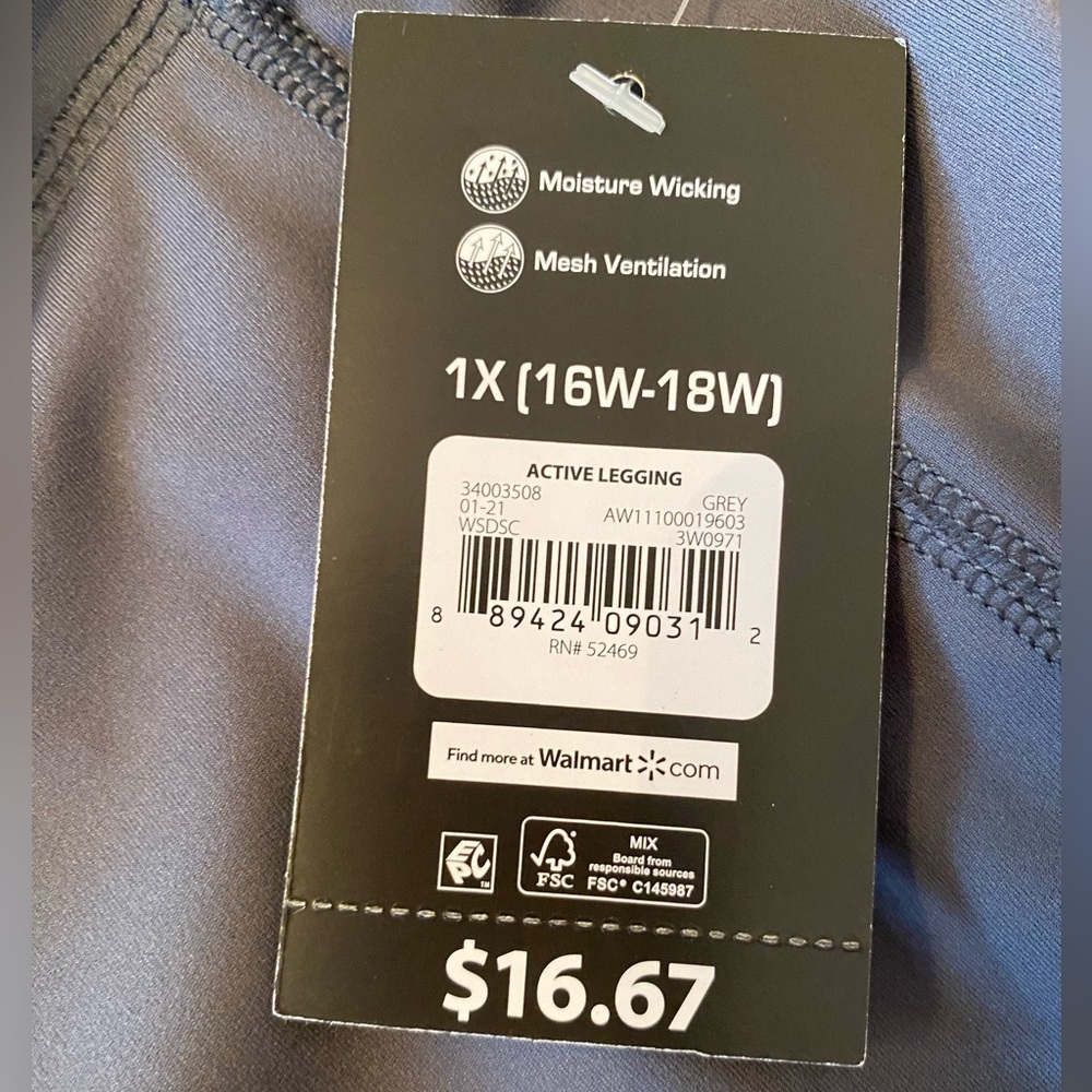 Athletic Works plus leggings 1x - Picture 11 of 12